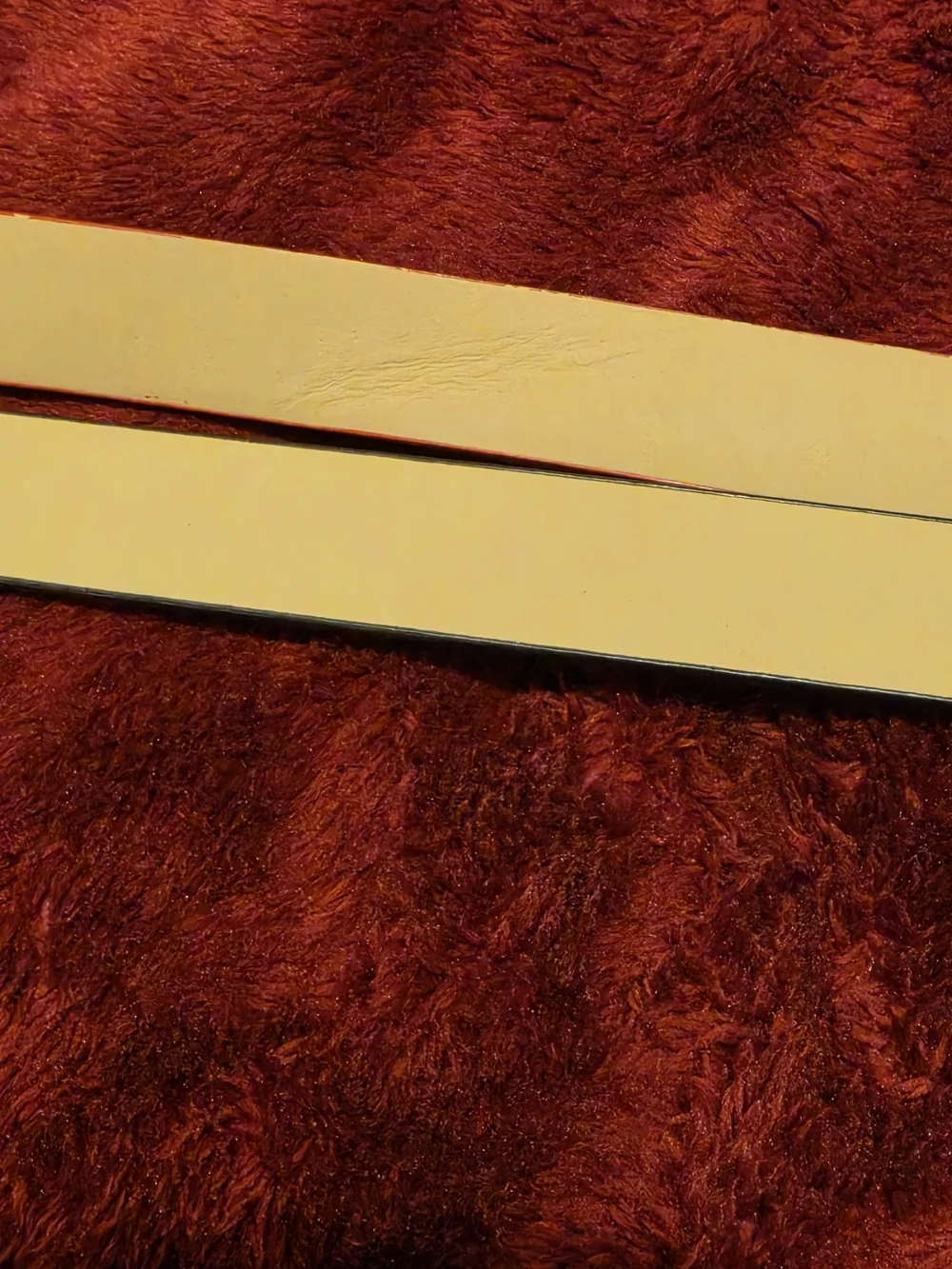 Steve Madden Red Leather Belt & Leopard Print Belt Set with Gold Accents